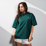 Damen Oversized T-Shirt grün - The world is a movie