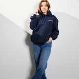 Damen Oversized Hoodie blau - The world is a movie