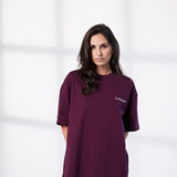 Damen Oversized T-Shirt bordeauxrot - Classic