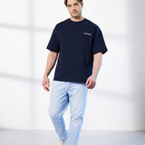 Herren Oversized T-Shirt blau - Classic