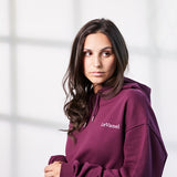 Damen Oversized Hoodie bordeauxrot - Classic