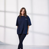 Damen Oversized T-Shirt blau - Classic