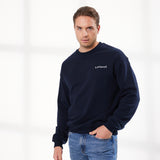 Herren Oversized Sweater blau - The world is a movie