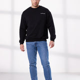 Men's oversized sweater black - The world is a movie